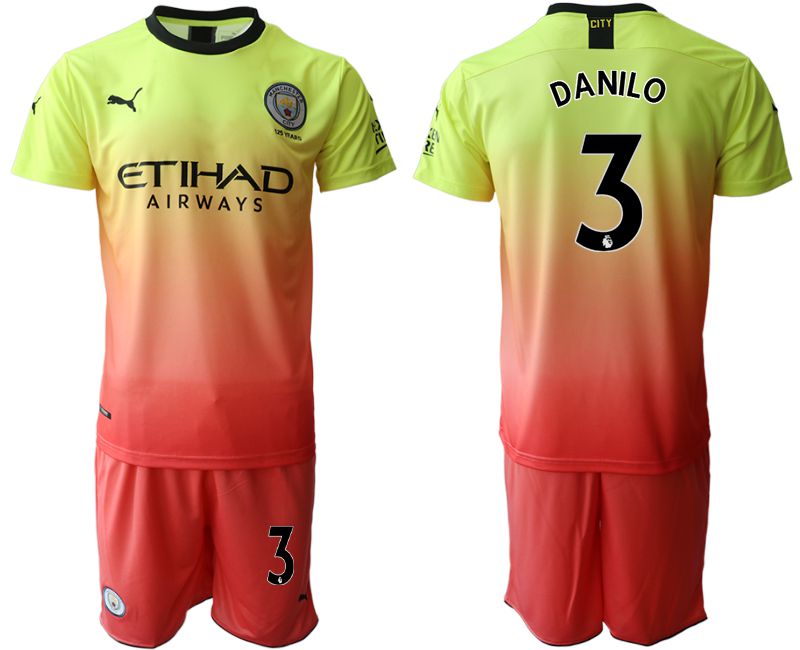 Men 2019-2020 club Manchester City away #3 yellow Soccer Jerseys->manchester city jersey->Soccer Club Jersey